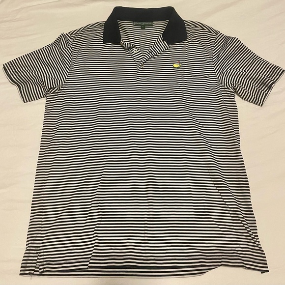 Master’s Collection Strip Collared Polo Shirt - Picture 2 of 5